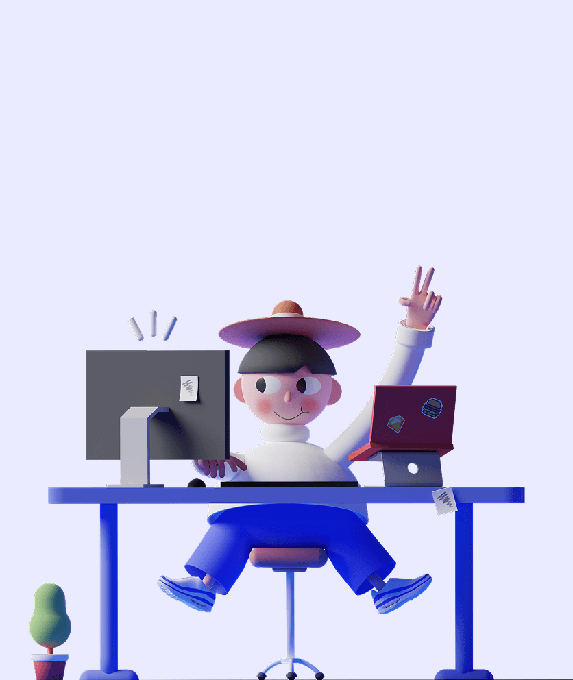 Person working at a desk